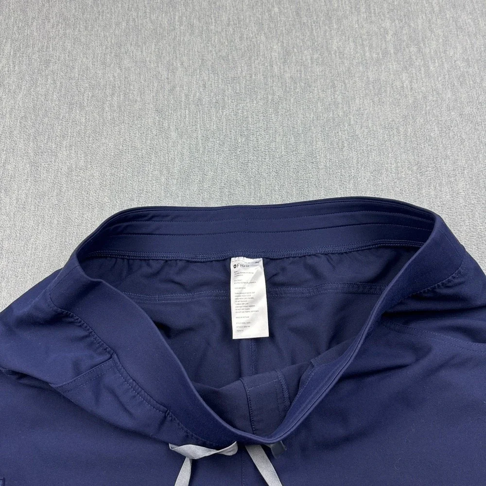 FIGS Kade Cargo Scrub Pants Women XL Blue Medical Nursing Straight High Waisted